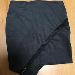 Two skirts for one - Asymmetric Suede and Sequined